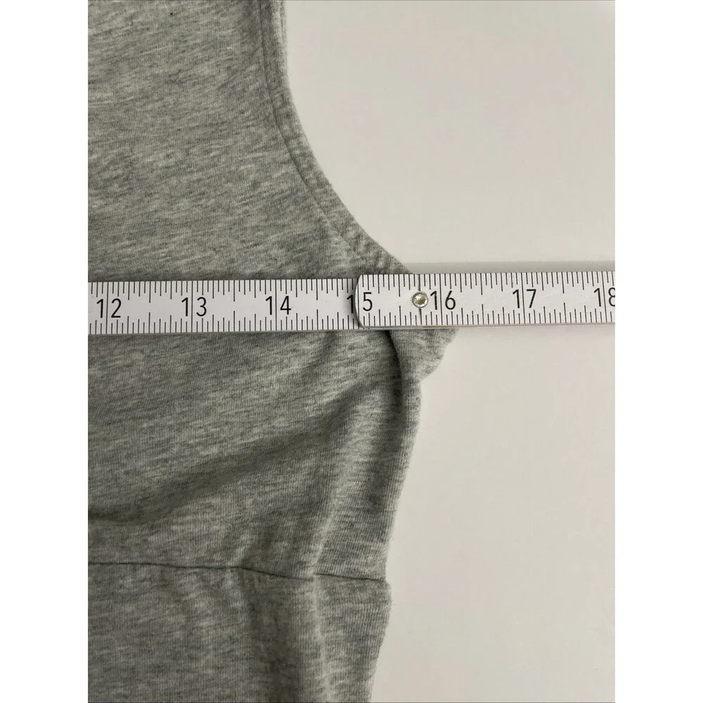 H&M Women’s Grey Sleeveless Bodysuit Sz M Mesh Panel Stretch Fitted Top Clubwear